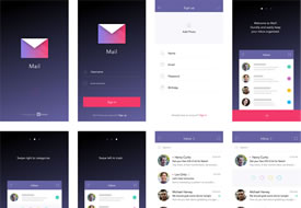 Mail App UI Kit（sketch格式）下载