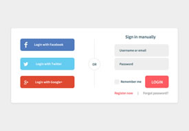 Social Login Widget（sketch格式）下载