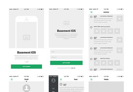 Social Wireframe Kit（sketch格式）下载