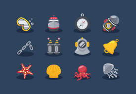 Sea Elements Icons（sketch格式）下载