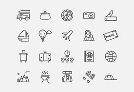 Travelling Icon Set